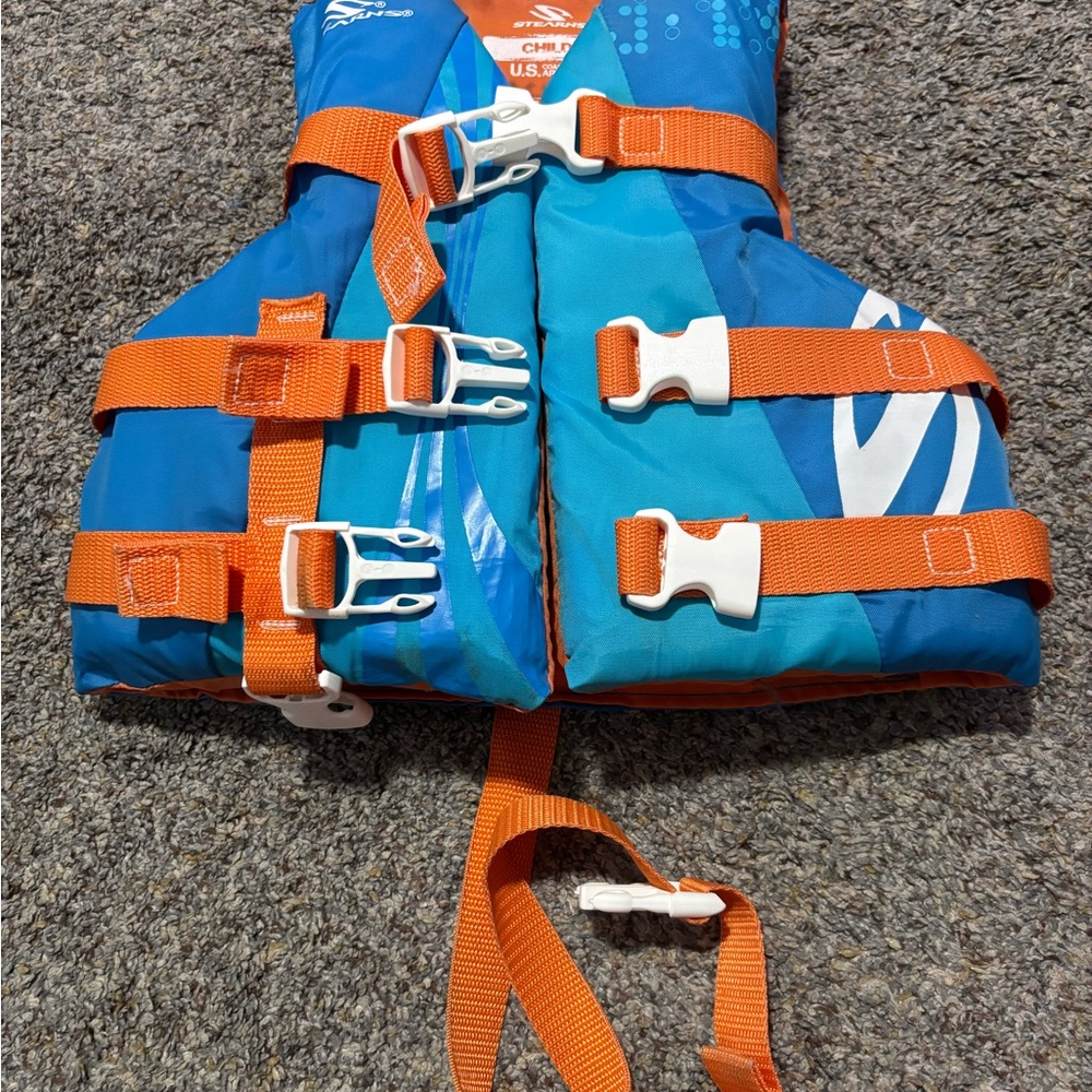 Children's Blue and Orange Life Jacket